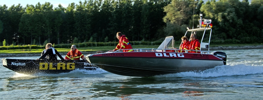 Übung der DLRG Wörth und der Feuerwehr Hagenbach